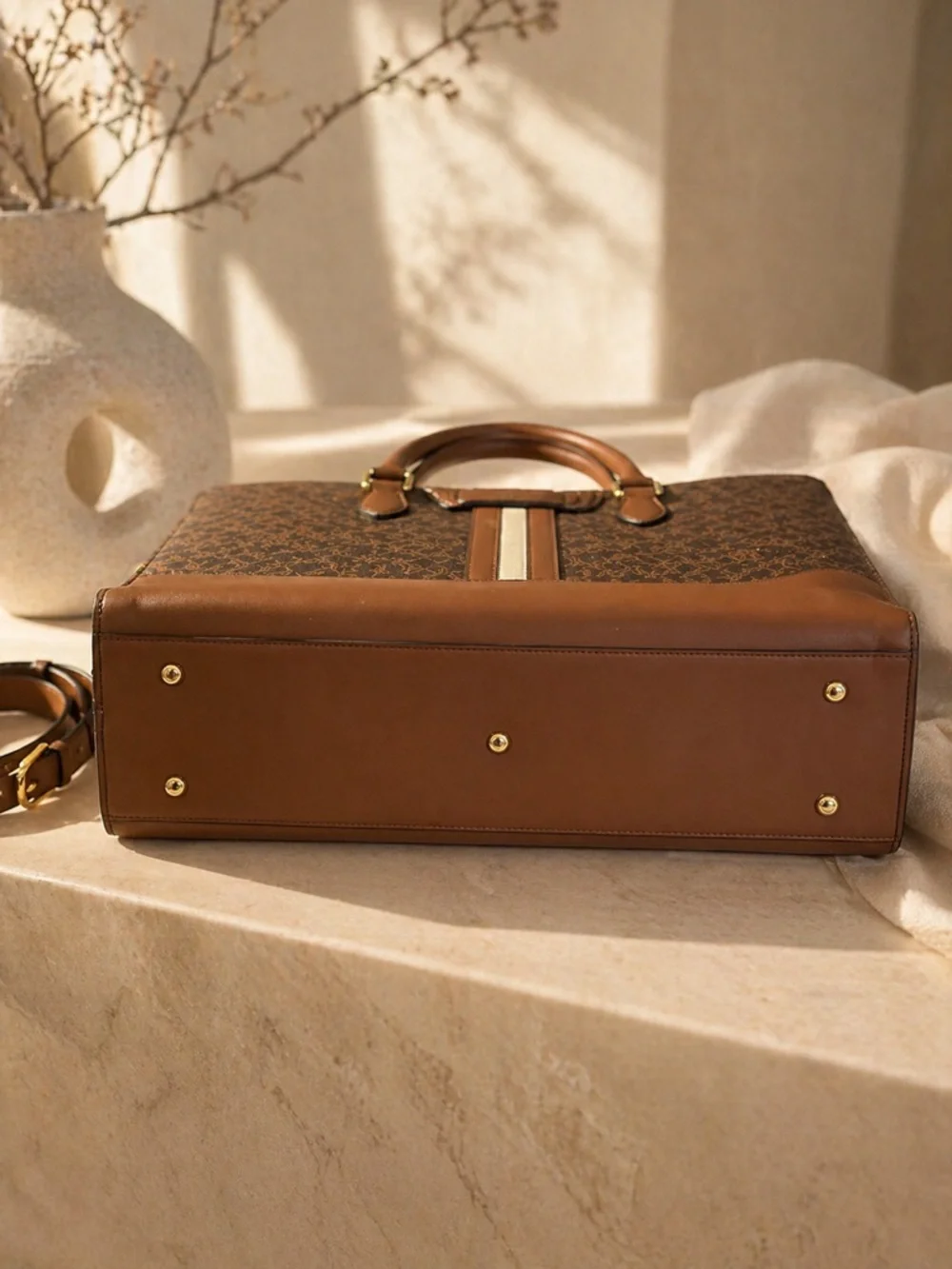 BOSTANTEN Stroud Vintage Leather Briefcase Tote Bag